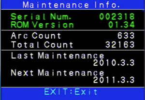 a picture of maintenance screen in fusion splicer